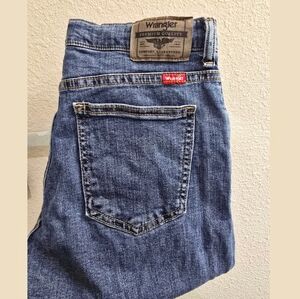 Wrangler Classic Straight Jeans Women's Size 16 Blue Regular Stretch Denim Jeans